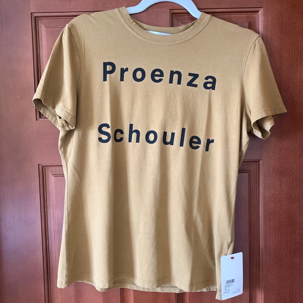NWT - Proenza Schouler Logo Tan Tee - Large